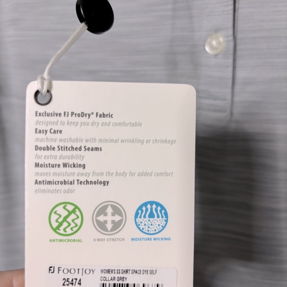 FootJoy Women’s New Space-Dyed Golf Polo Shirt Gray XL - Picture 11 of 12